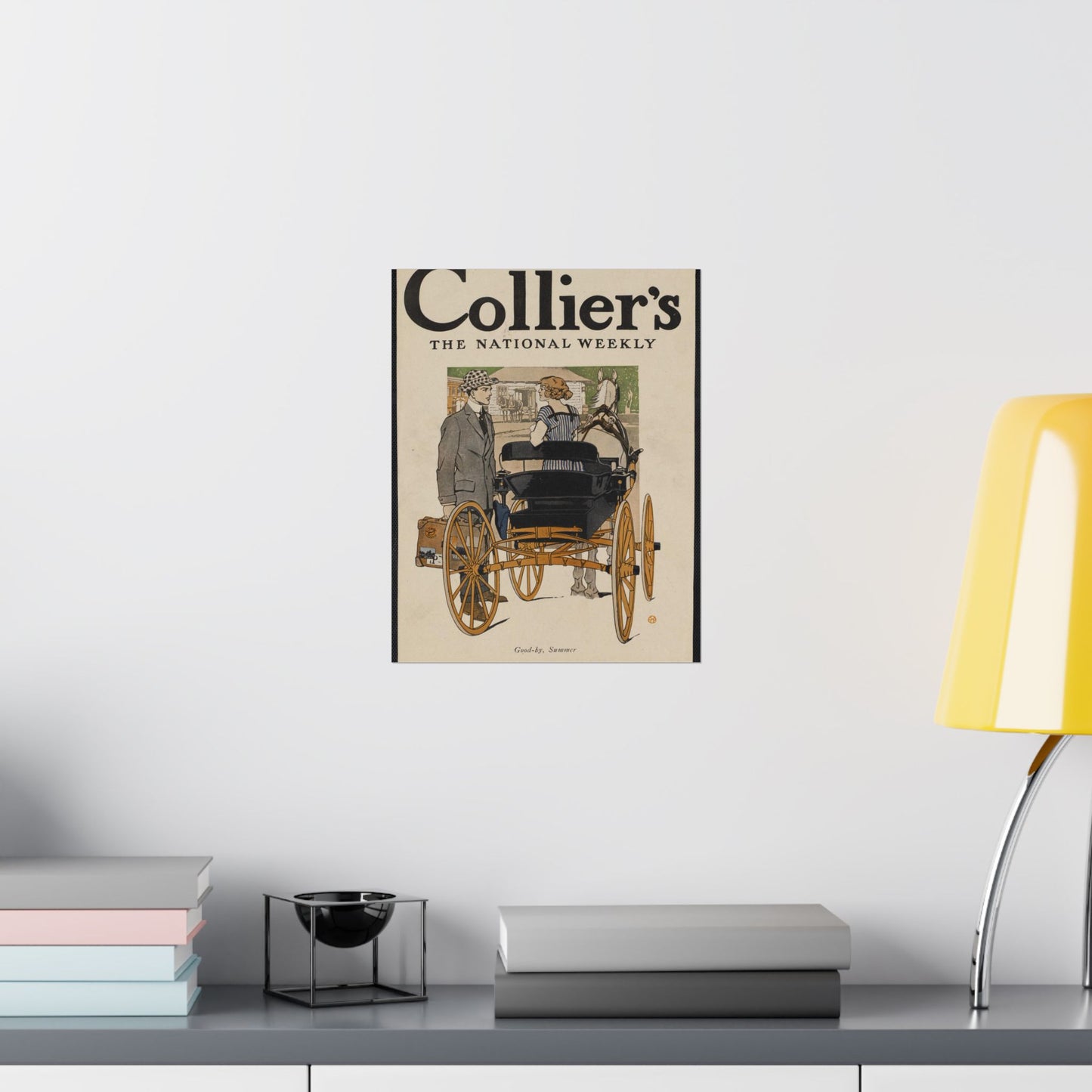 Collier's, the national weekly. Good-by, summer. High Quality Matte Wall Art Poster for Home, Office, Classroom