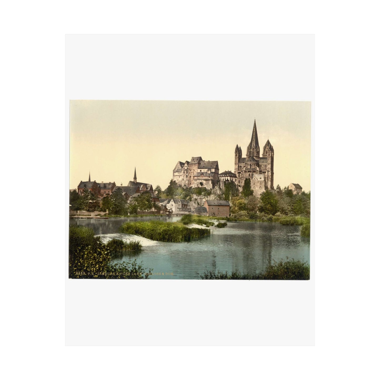 [Castle and cathedral, Limburg (i.e., Limburg an der Lahn), Hesse-Nassau, Germany] High Quality Matte Wall Art Poster for Home, Office, Classroom