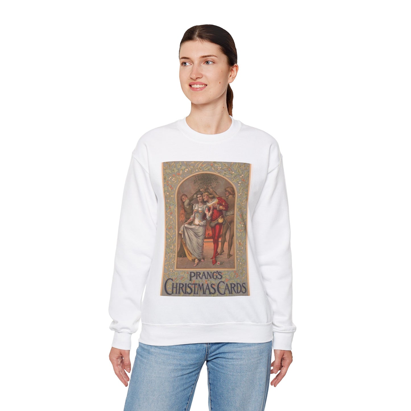 Prang's Christmas cards - Print, Library of Congress collection White Heavy Blend Adult Crew Neck SweatShirt