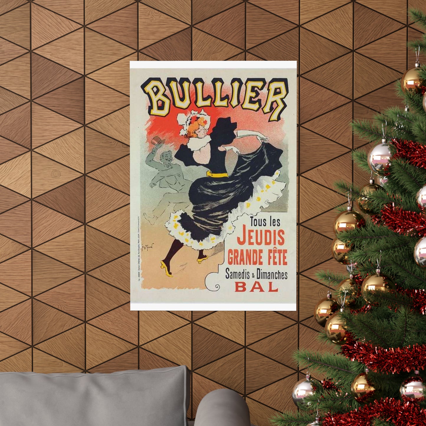 Affiche pour le "Bal Bullier".. Public domain reproduction. High Quality Matte Wall Art Poster for Home, Office, Classroom