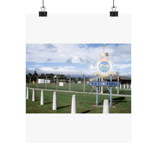 Front RAF Edzell, Scotland, location of 17th Surveillance Squadron. Exact Date Shot Unknown High Quality Matte Wall Art Poster for Home, Office, Classroom