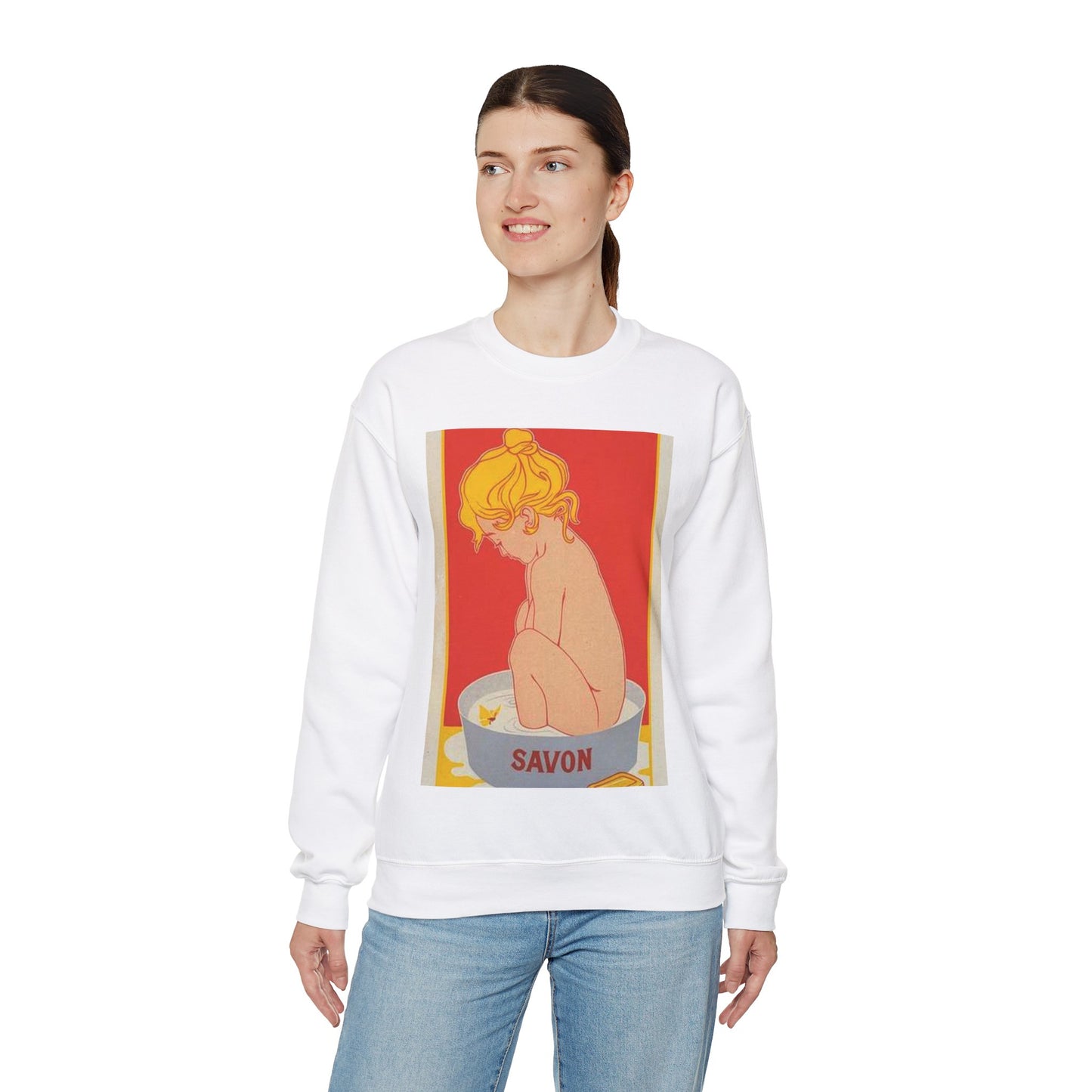 Affiche belge pour le "Savon Starlight". White Heavy Blend Adult Crew Neck SweatShirt