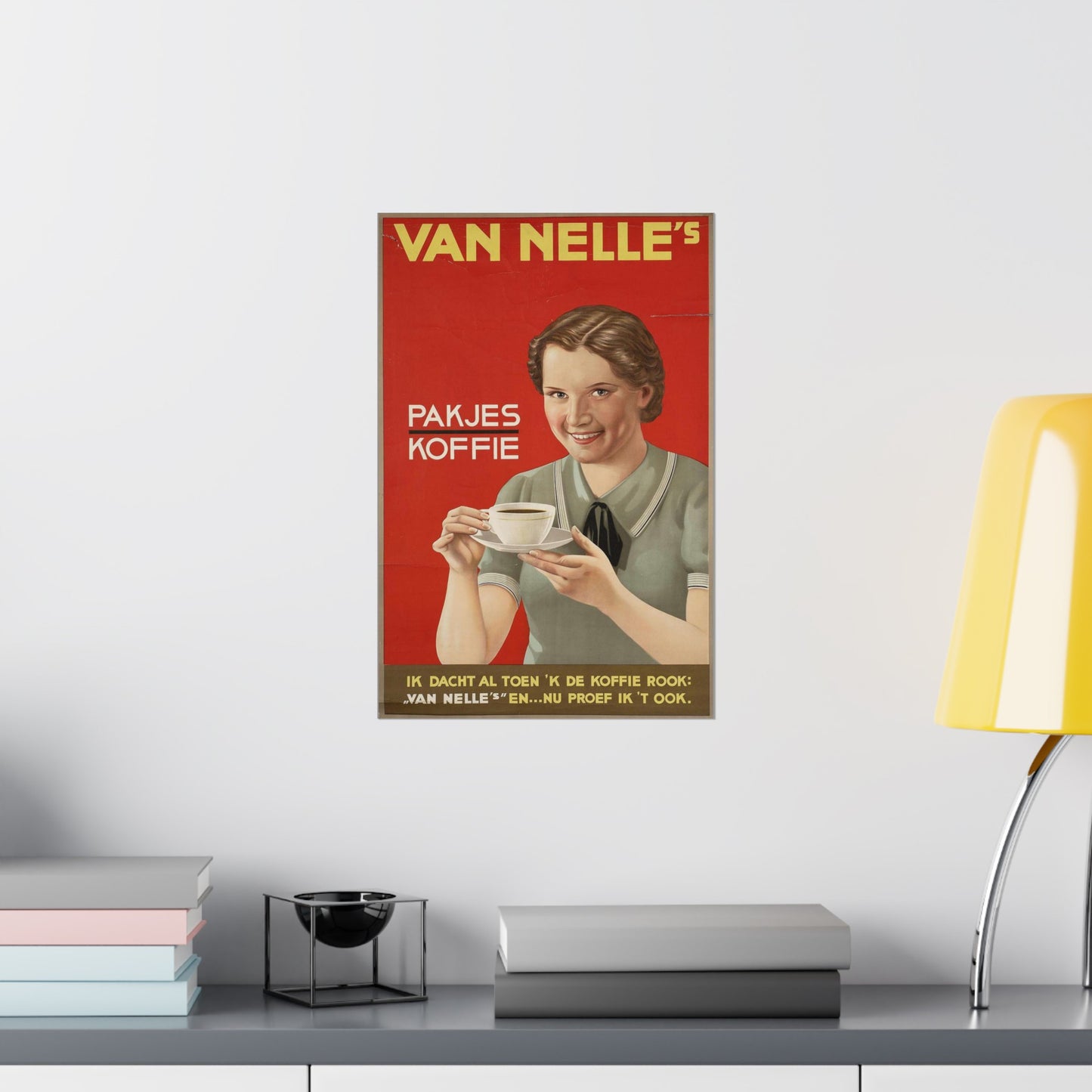 Van Nelle's pakjes koffie1936, Art Deco Poster High Quality Matte Wall Art Poster for Home, Office, Classroom