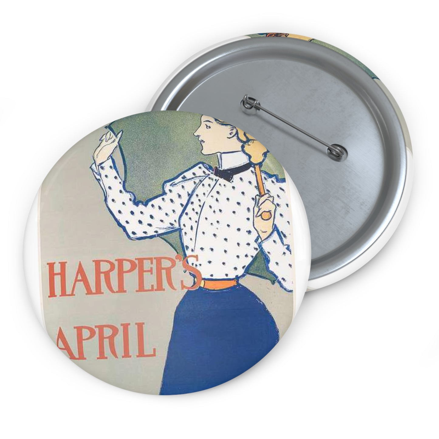 Edward Penfield, Harper's April Pin Buttons with Crisp Design