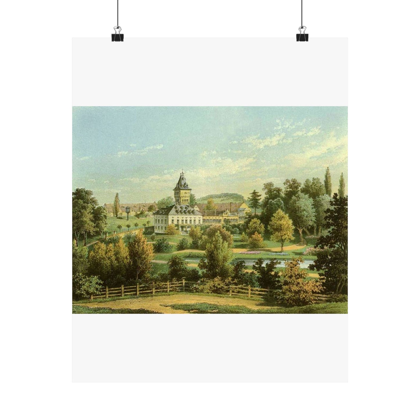 Schloss Peilau-Gladishof Sammlung Duncker High Quality Matte Wall Art Poster for Home, Office, Classroom