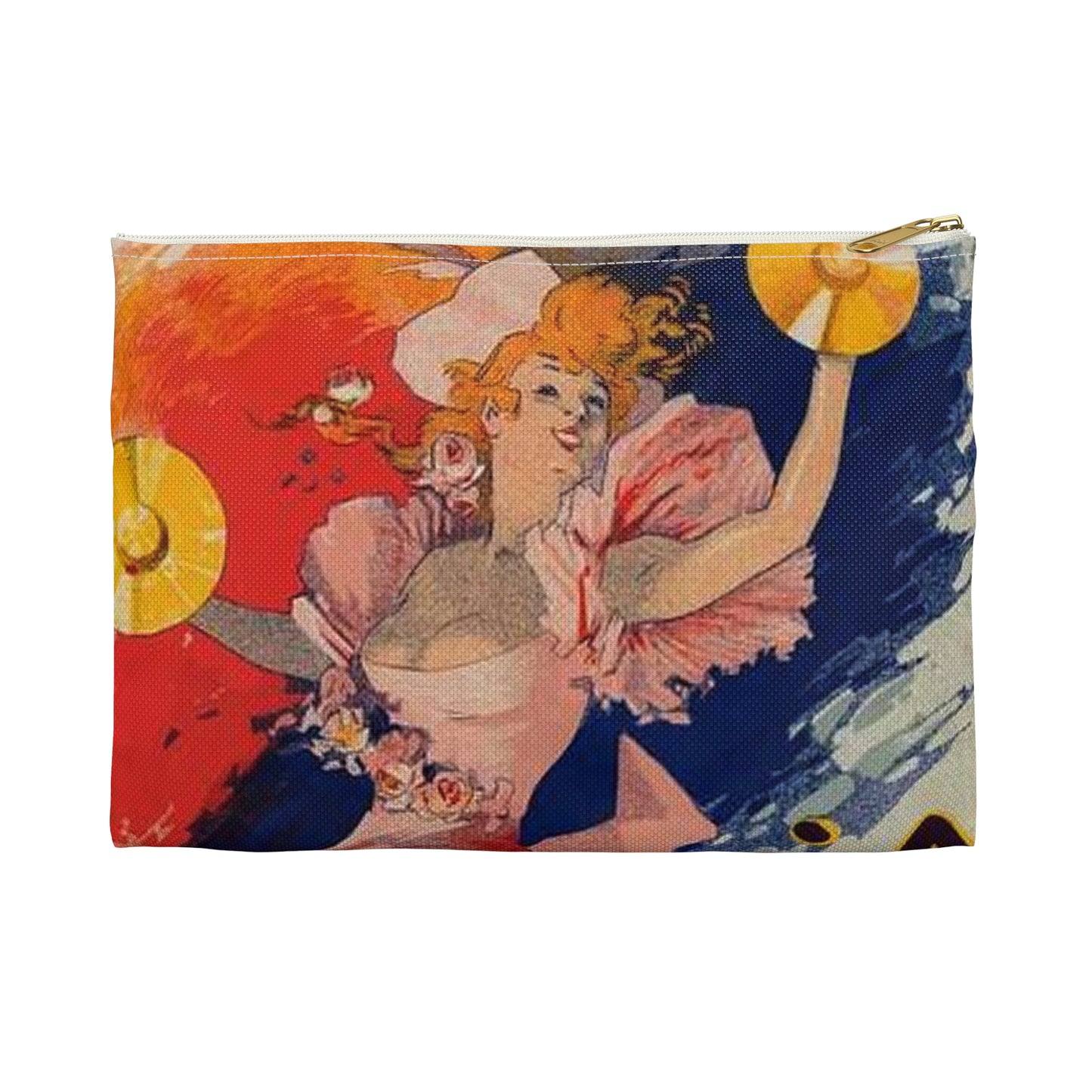 Affiche pour "Olympia". - Art nouveau public domain poster Large Organizer Pouch with Black Zipper