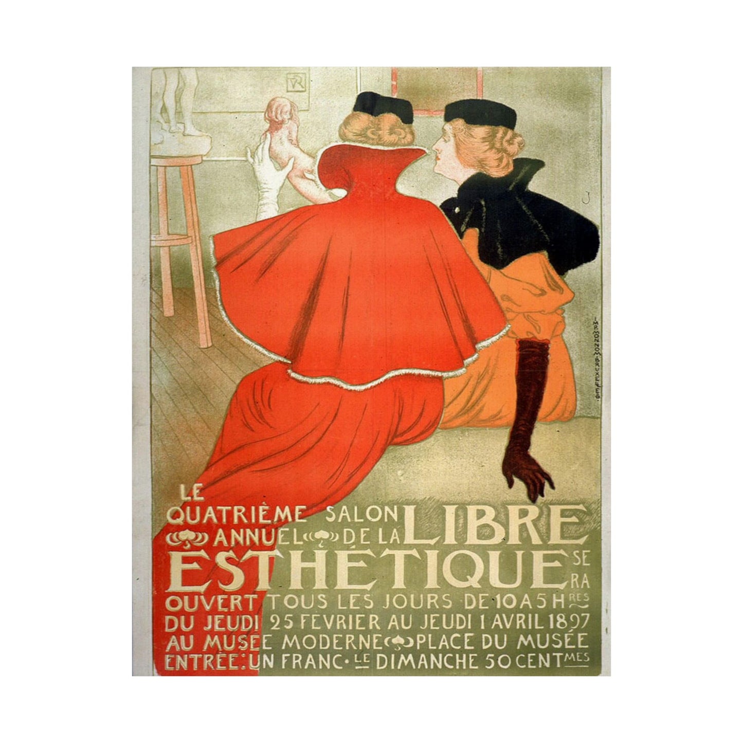 Le quatrième salon annuel de la Libre Esthétique High Quality Matte Wall Art Poster for Home, Office, Classroom