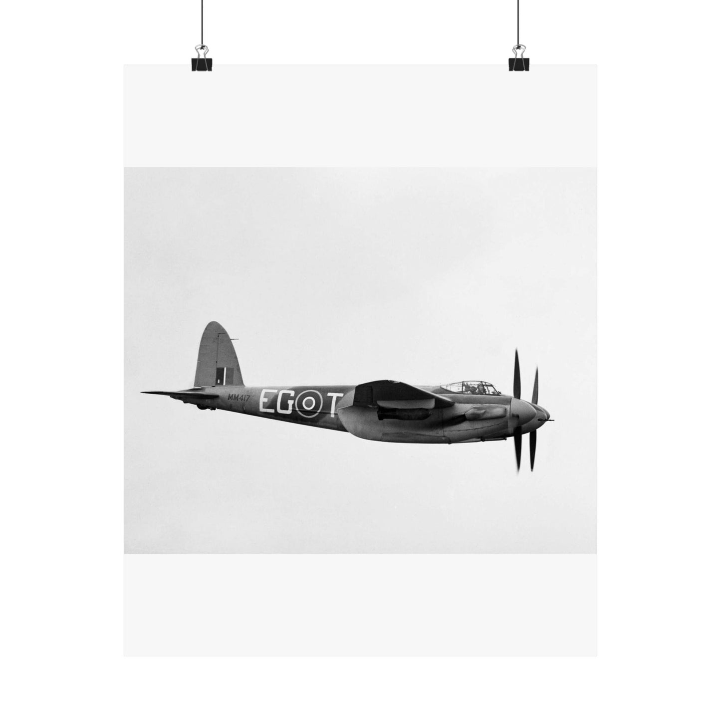 De Havilland Mosquito FB Mk VI of No. 487 Squadron RNZAF based at Hunsdon, Hertfordshire, 28 February 1944. CH12415 High Quality Matte Wall Art Poster for Home, Office, Classroom