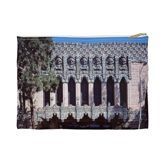 Photographs of buildings in Los Angeles, California and the surrounding area Large Organizer Pouch with Black Zipper