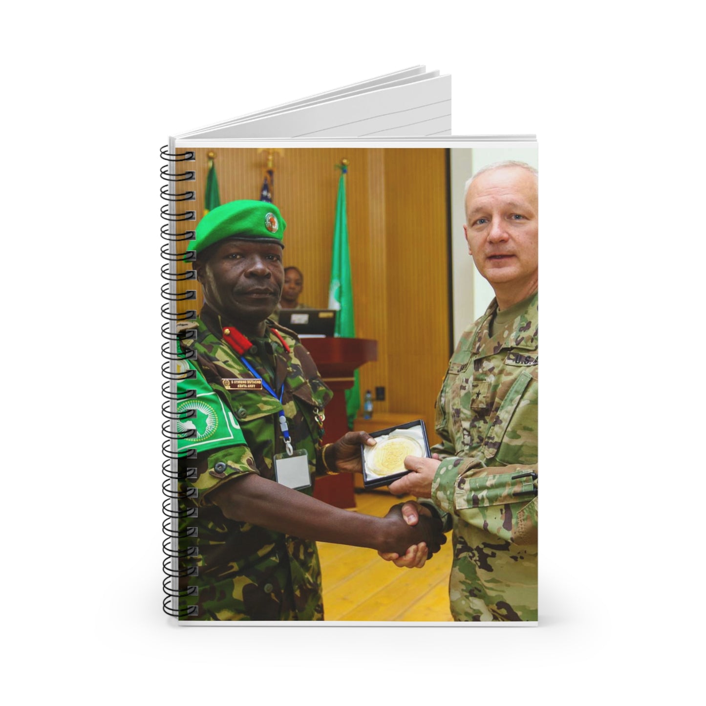 Brig. Gen. Jon Jensen, U.S. Army Africa deputy commander, Spiral Bound Ruled Notebook with Printed Cover