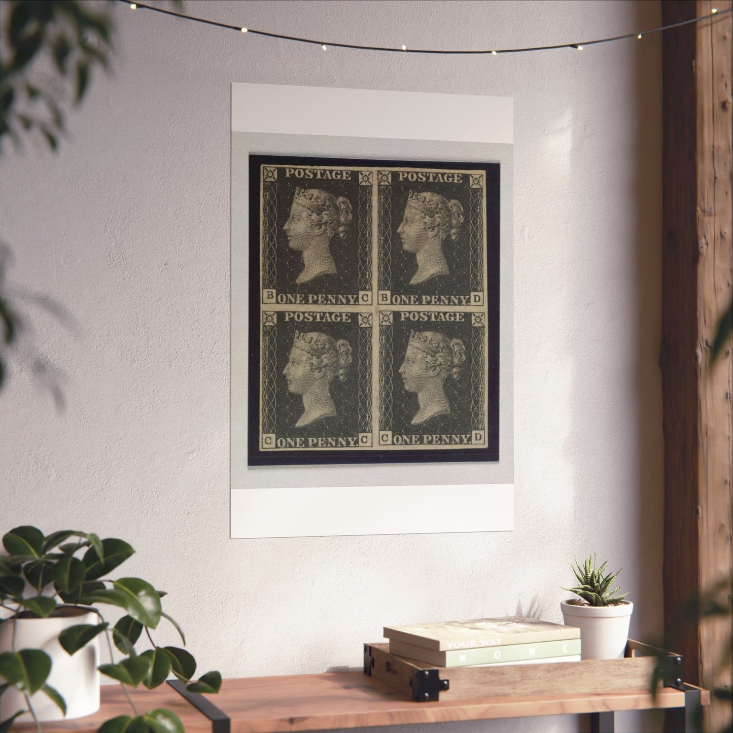 "Penny Black" postage stamps - postal stamp High Quality Matte Wall Art Poster for Home, Office, Classroom