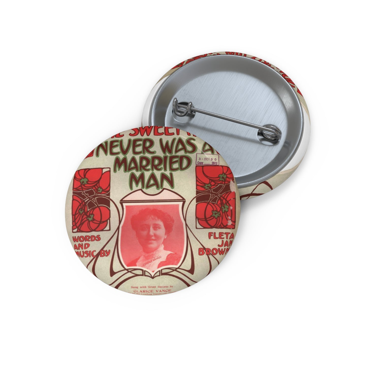 The party that wrote Home sweet home Pin Buttons with Crisp Design