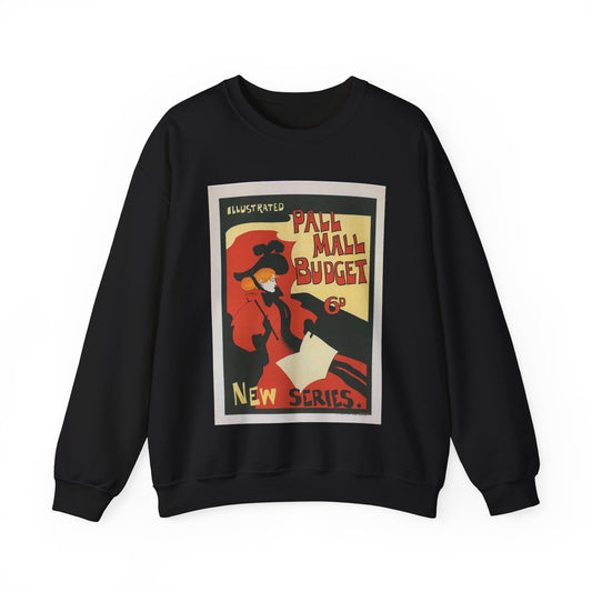 Affiche anglaise pour la revue hebdomadaire "Illustrated Pall Mall Budget". Black Heavy Blend Adult Crew Neck SweatShirt
