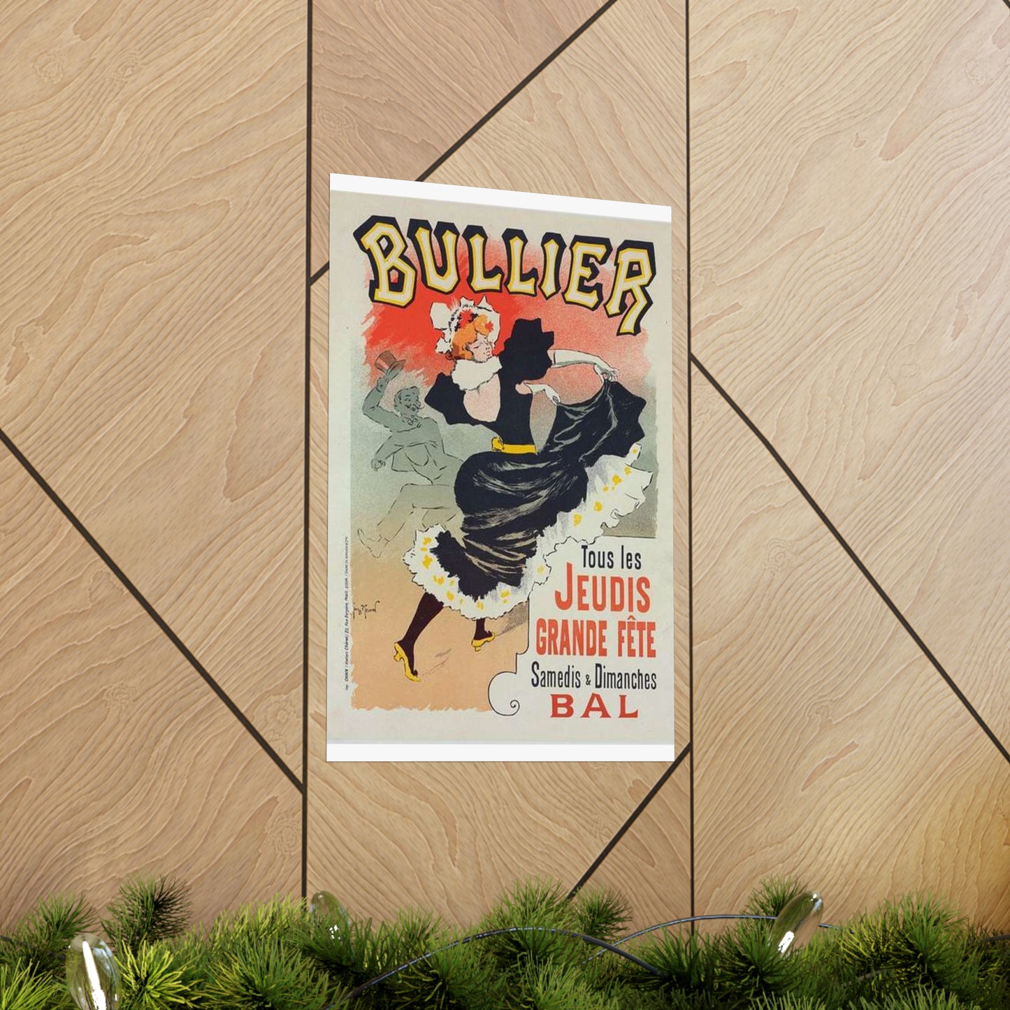 Affiche pour le "Bal Bullier".. Public domain reproduction. High Quality Matte Wall Art Poster for Home, Office, Classroom