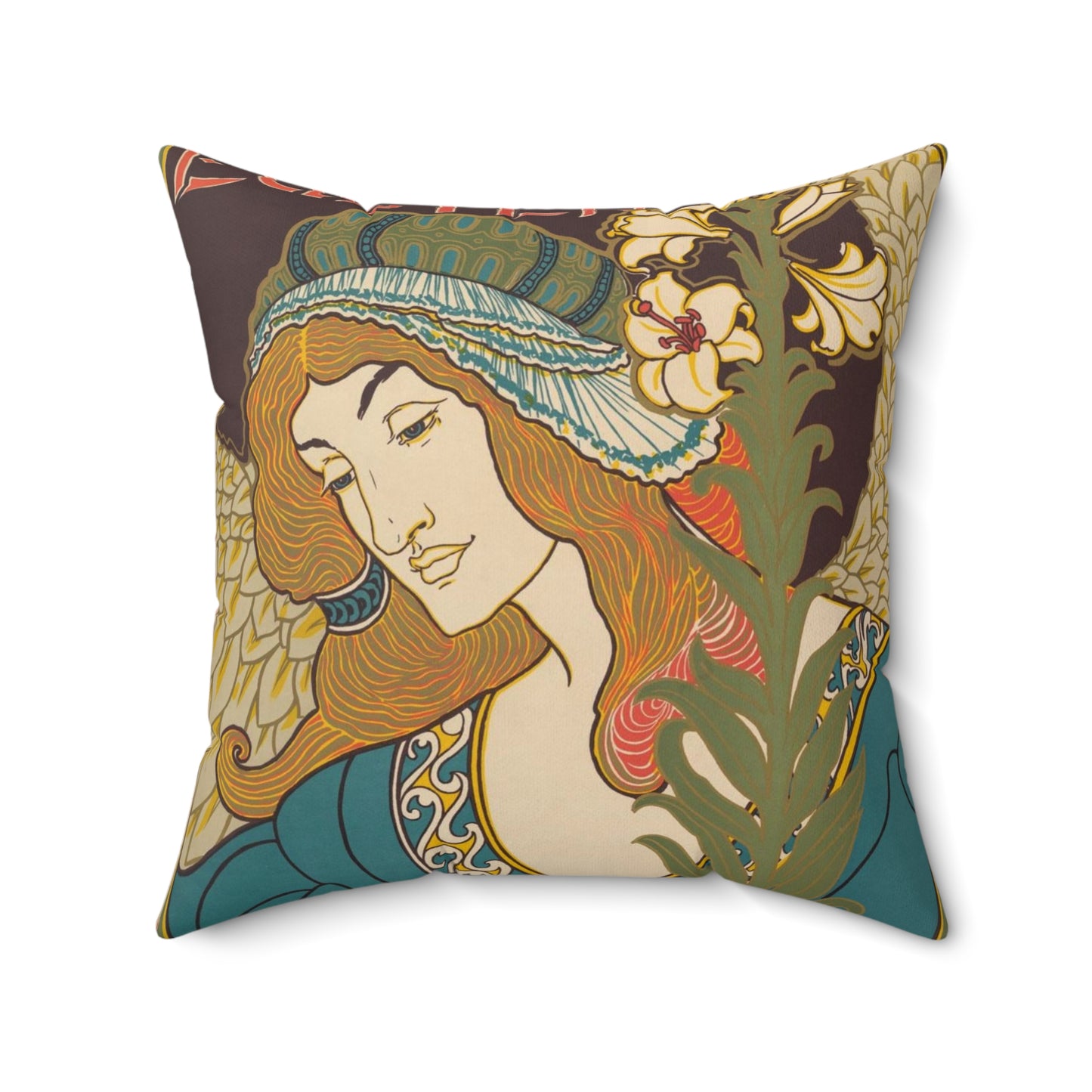 Louis Rhead - Prang's Publications: Easter Decorative Accent Square Pillow