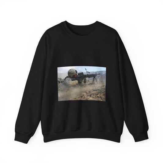 U.S. Army Pvt. John Stafinski, a native of Seville, Black Heavy Blend Adult Crew Neck SweatShirt