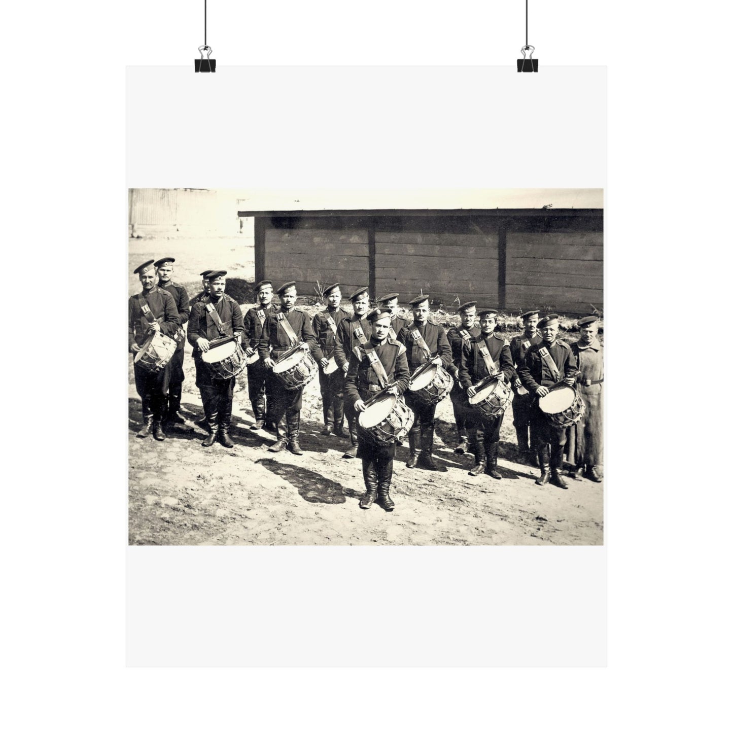 Vladimir, Vokzalnaya Street. A platoon of drummers 10 of the Little Russian Grenadier Regiment. High Quality Matte Wall Art Poster for Home, Office, Classroom