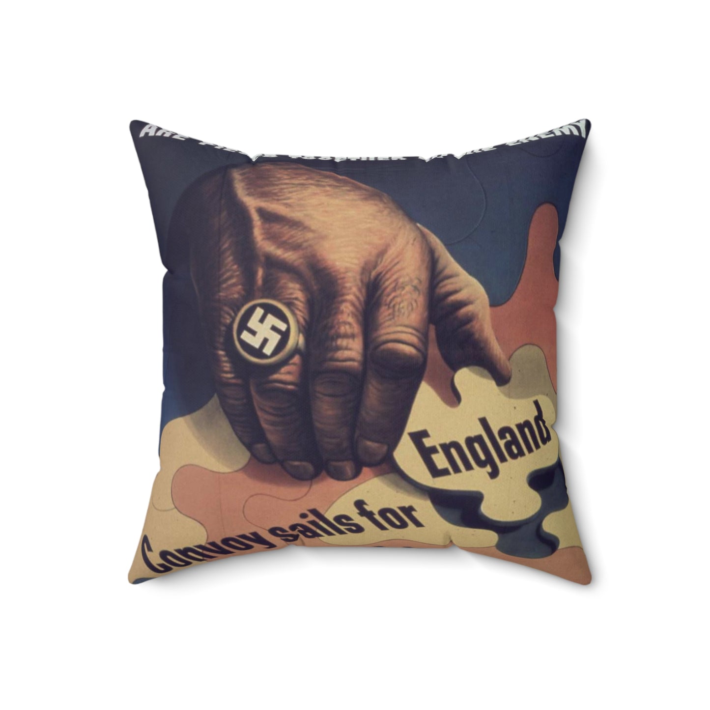 "Bits of careless talk are pieced together by the enemy" - NARA - 513972 Decorative Accent Square Pillow