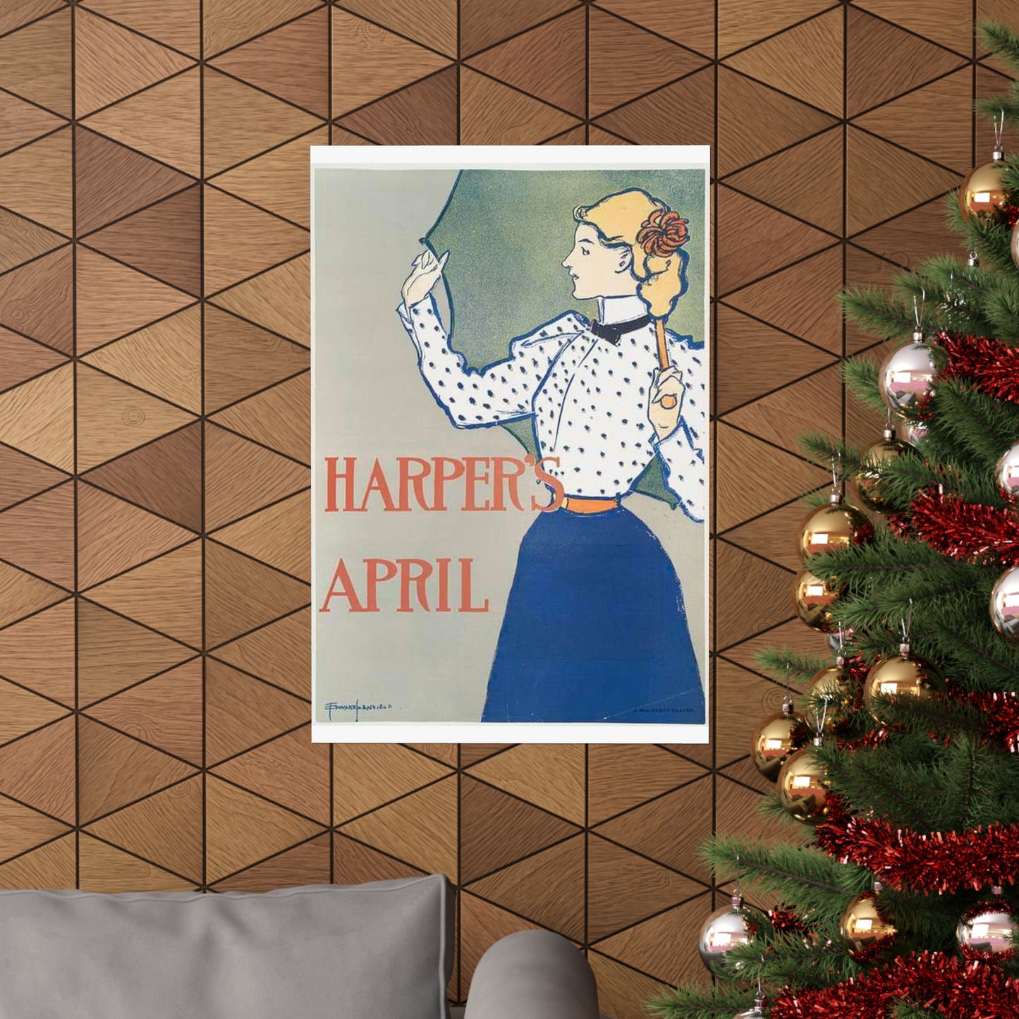 Edward Penfield, Harper's April High Quality Matte Wall Art Poster for Home, Office, Classroom