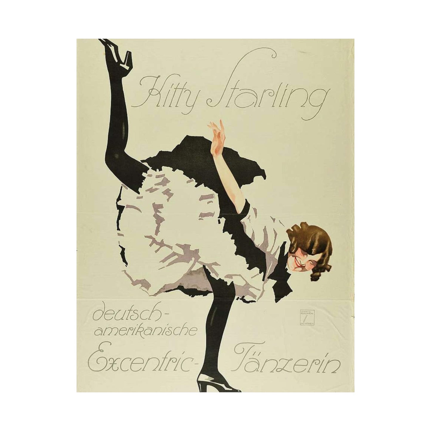 Kitty Starling - deutsch-amerikanische Excentric-Tänzerin, 1914 High Quality Matte Wall Art Poster for Home, Office, Classroom