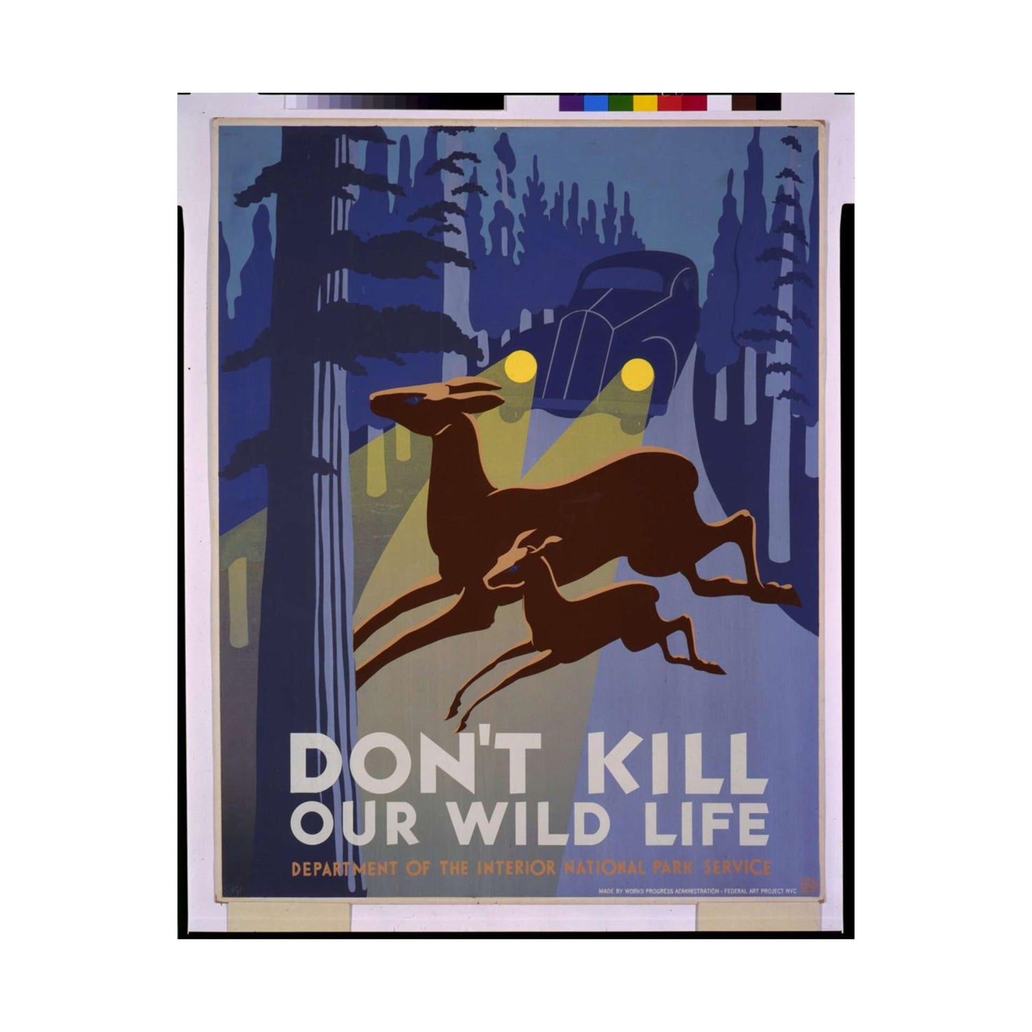 Don't kill our wild life - Art Deco public domain image High Quality Matte Wall Art Poster for Home, Office, Classroom