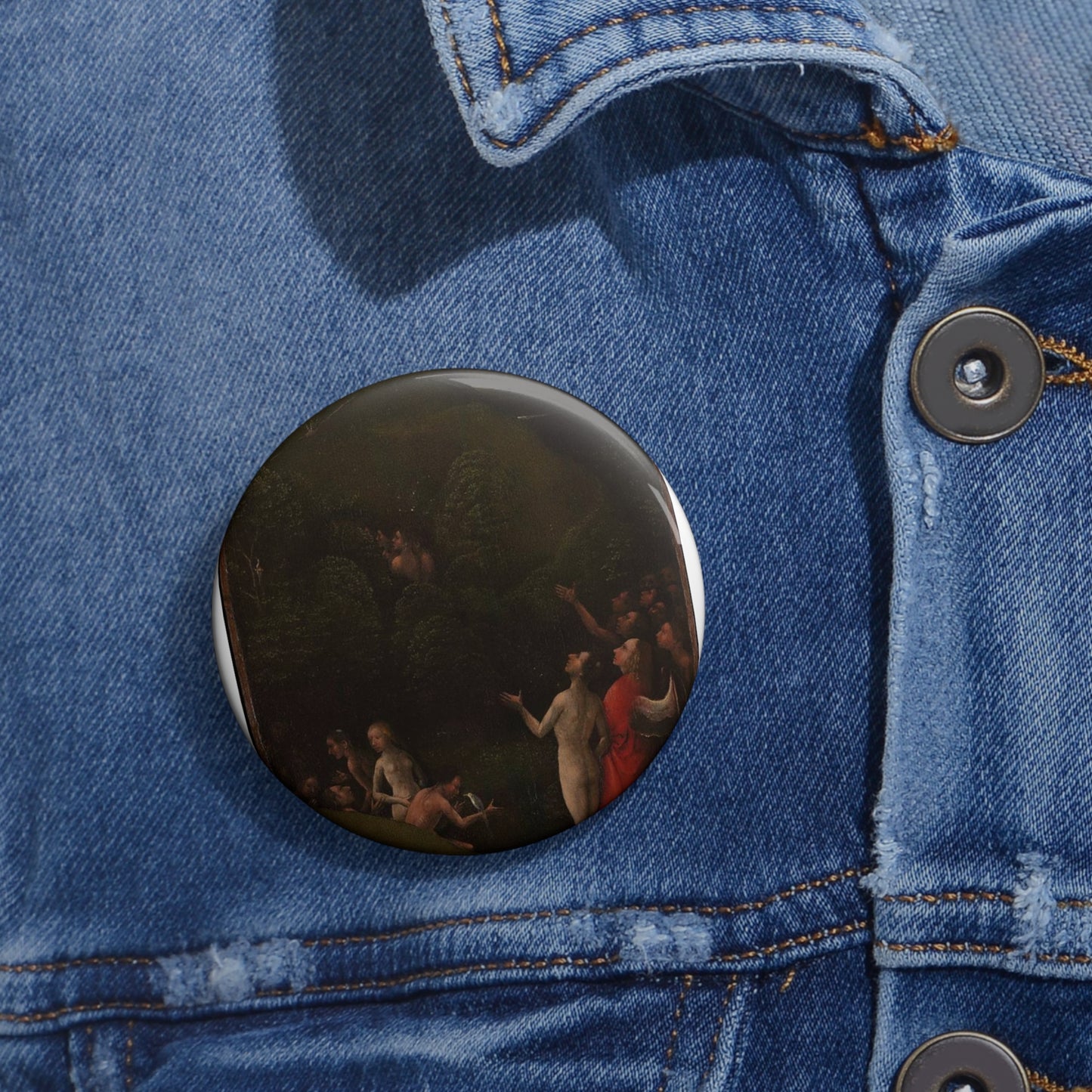 Visions of the Hereafter - Terrestrial Paradise Pin Buttons with Crisp Design