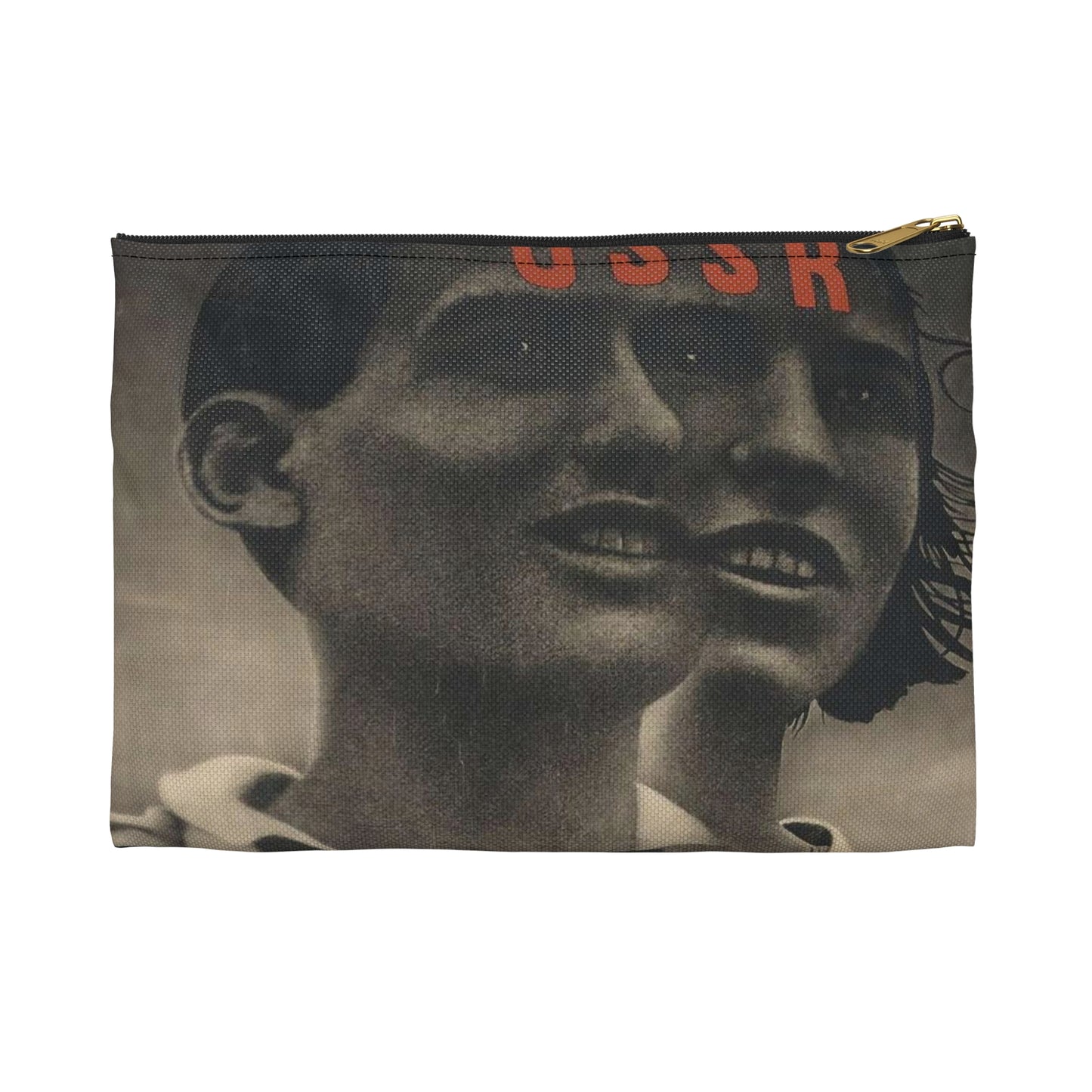 Artwork by El Lissitzky c1930 - Art Deco public domain image Large Organizer Pouch with Black Zipper