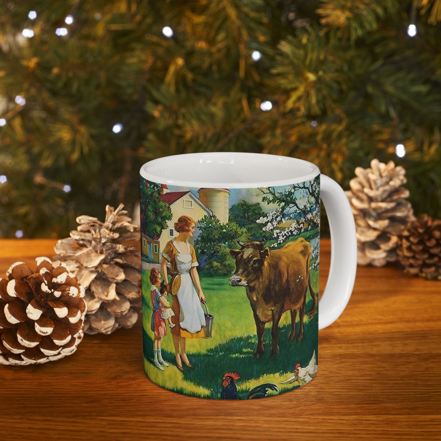 A Milking We Will Go, painting by Edward Mason Eggleston Beautiful Novelty Ceramic Coffee Mug 11oz