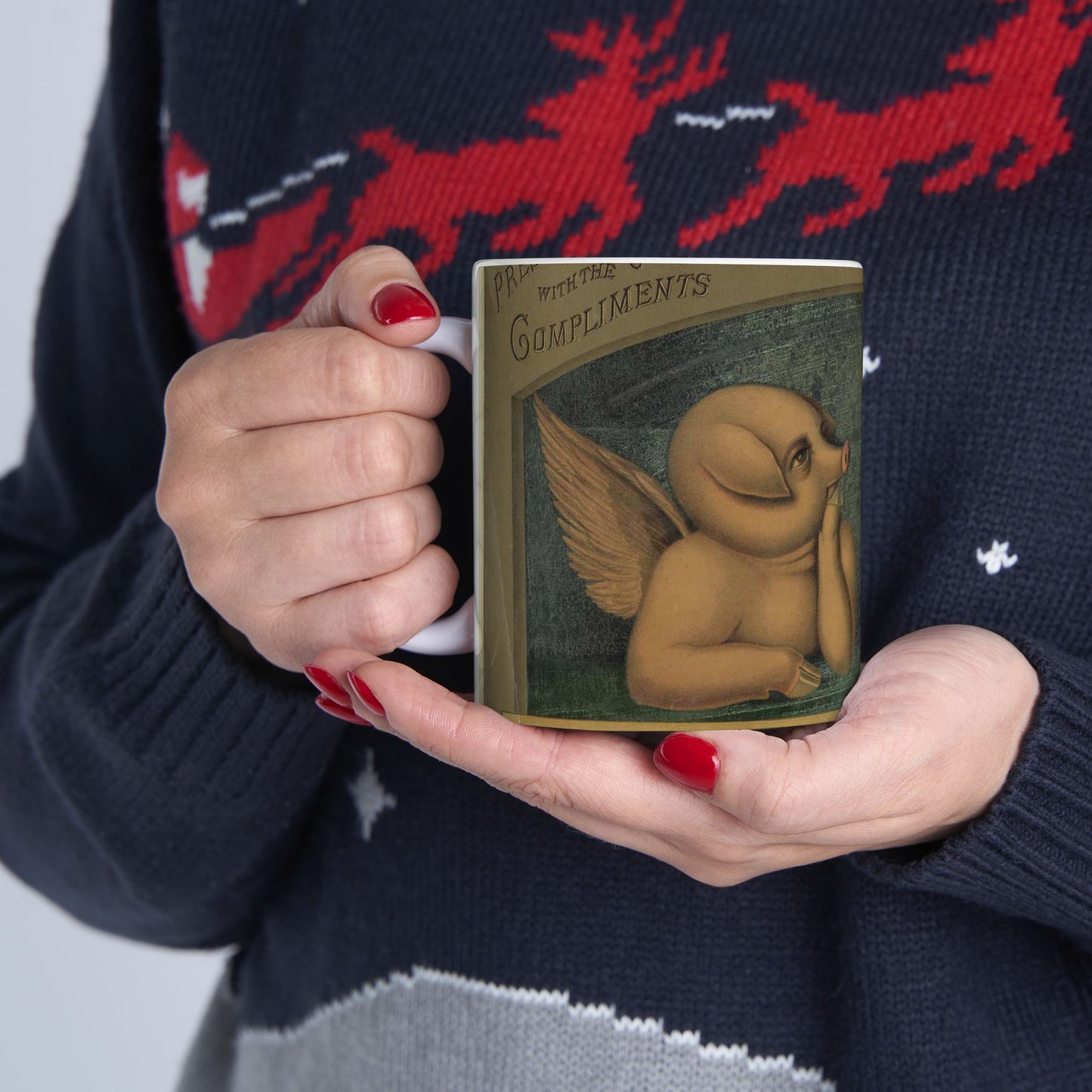 Fairbank's cherubs--Presented with the compliments of N.K. Fairbank & Co., lard refiners, Chicago & St. Louis Beautiful Novelty Ceramic Coffee Mug 11oz