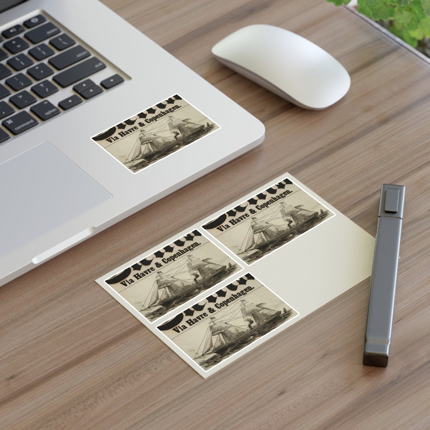 Baltischer Lloyd - dampfschifssabrt nach Stettin via Havre & Copenhagen Laminated UV Protective Vinyl Stickers