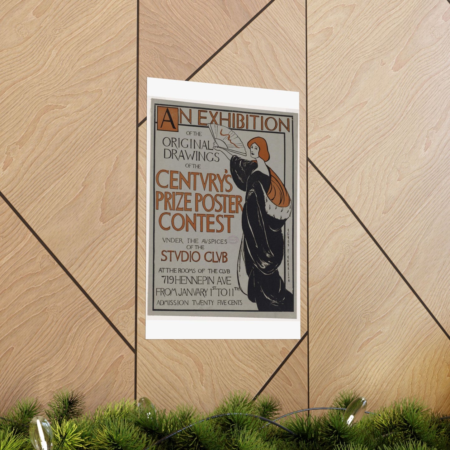 An exhibition of the original drawings of the Century's prize poster contest under the auspices of the Studio Club High Quality Matte Wall Art Poster for Home, Office, Classroom