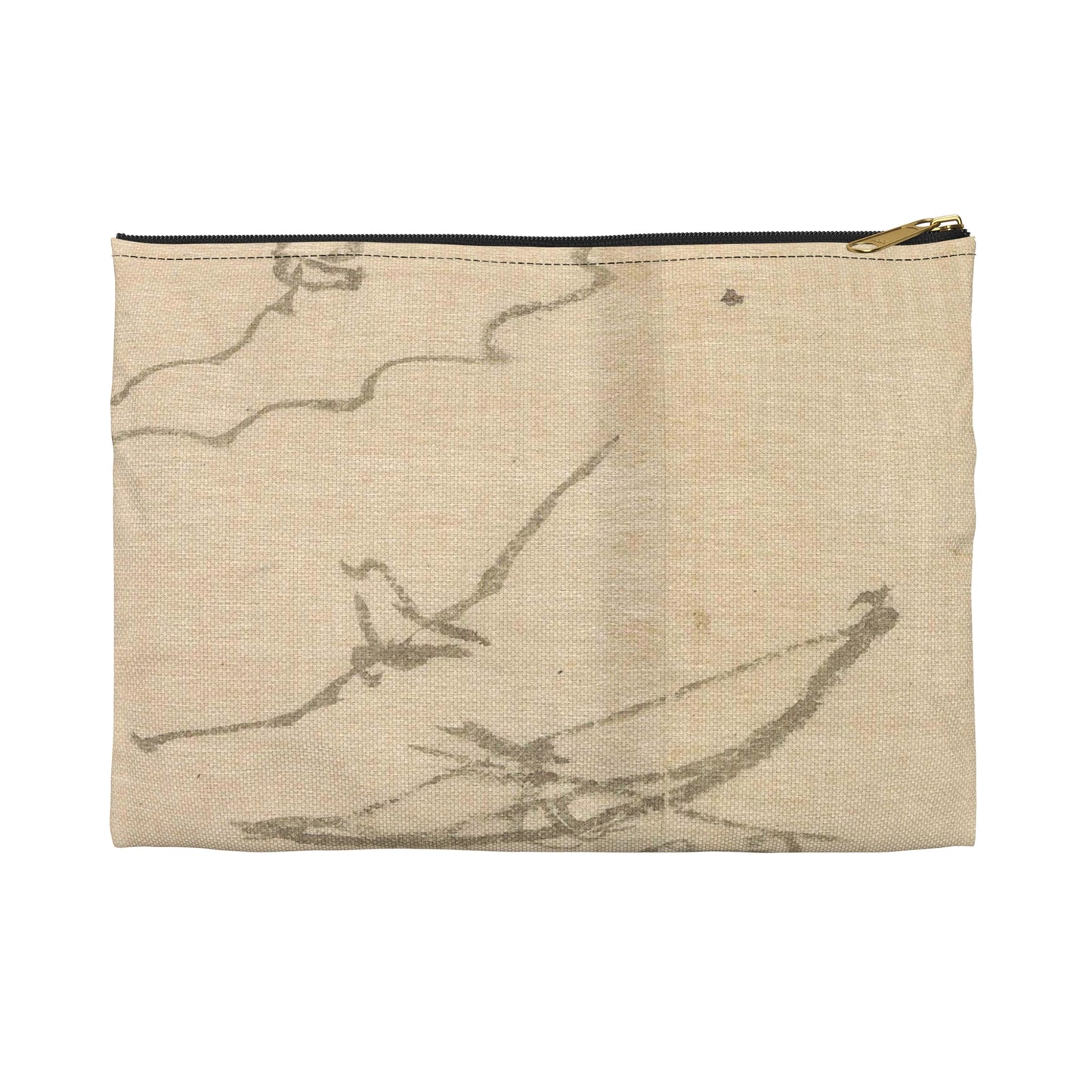 Schetsblad met roeiboot, Hiroshige I Utagawa Large Organizer Pouch with Black Zipper