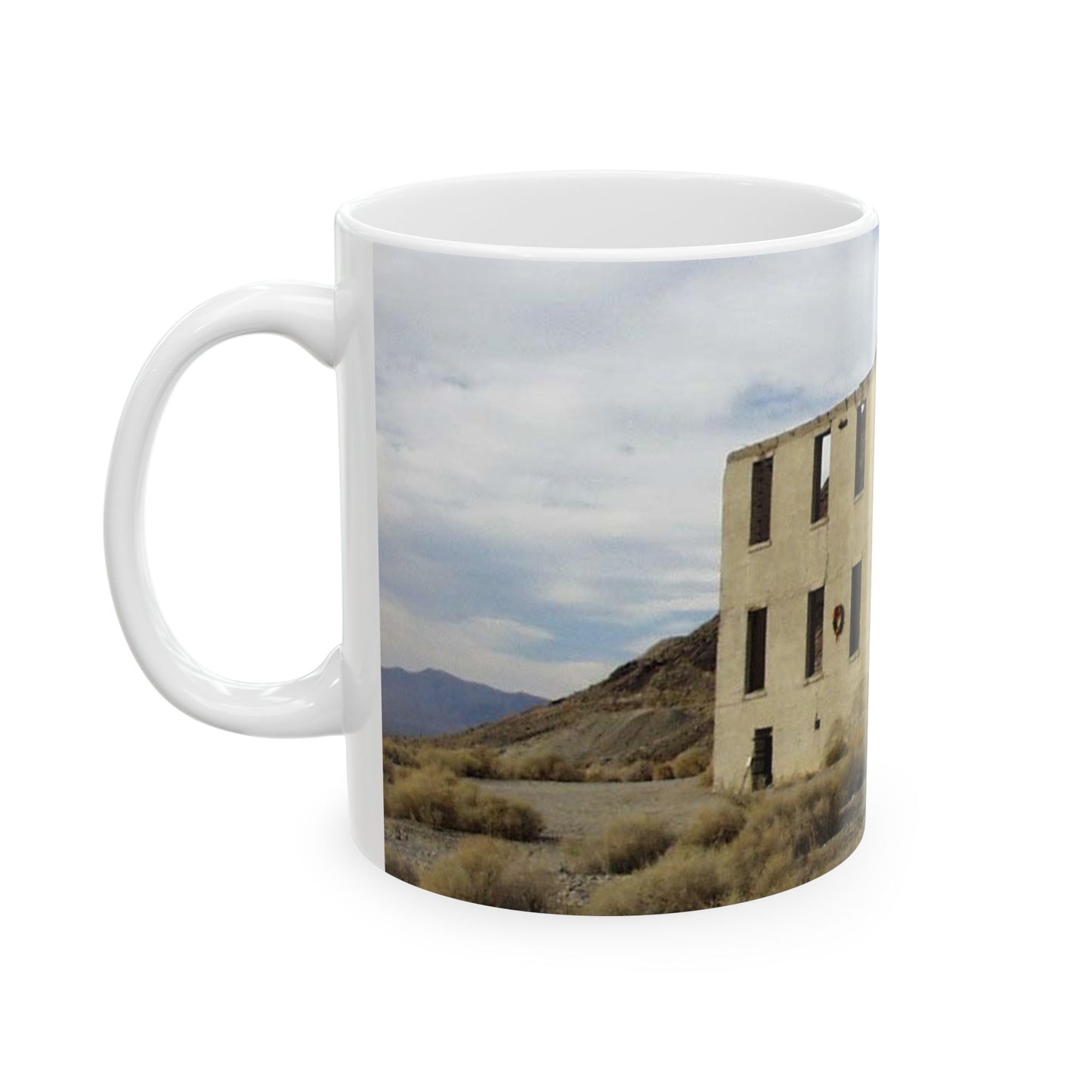 Death Valley Scenic Byway - An Abandoned Structure in Rhyolite Beautiful Novelty Ceramic Coffee Mug 11oz