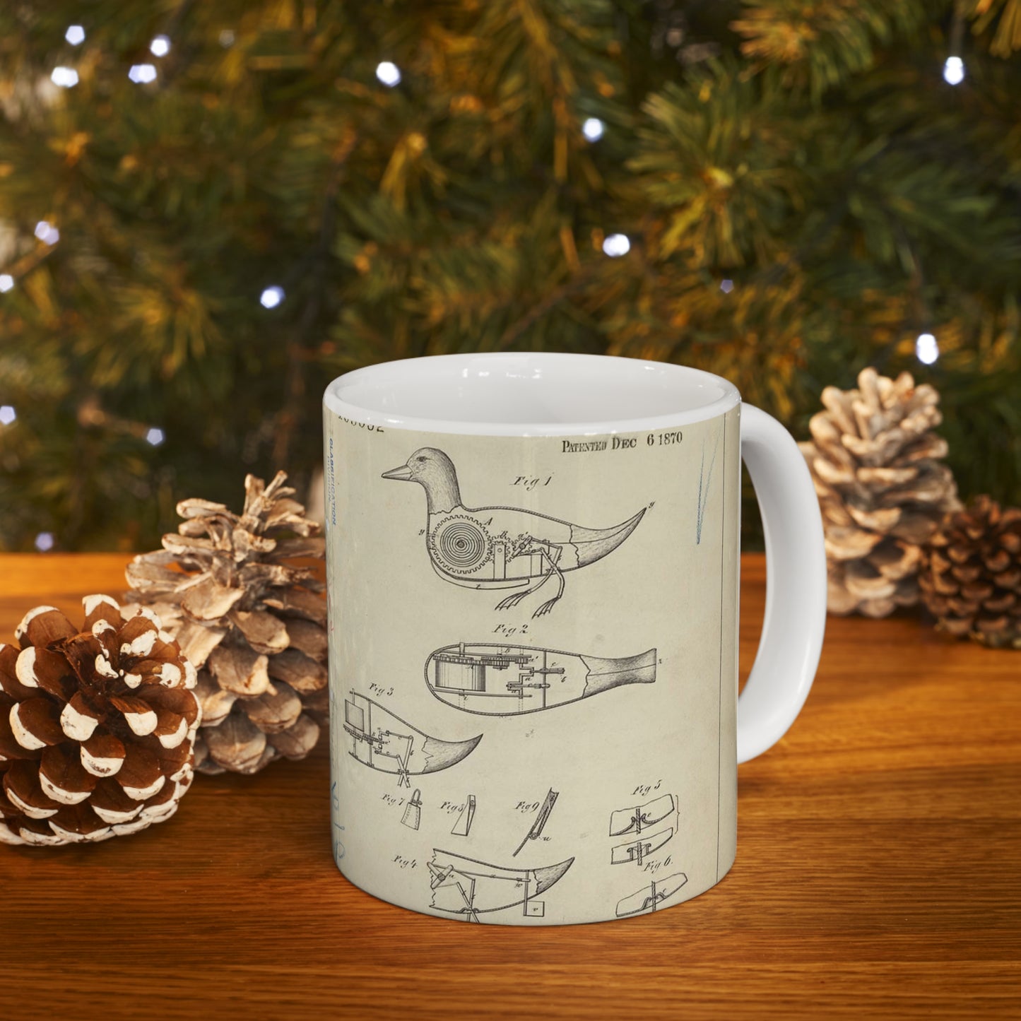 Patent drawing - Drawing of Aquatic Toy Public domain  image Beautiful Novelty Ceramic Coffee Mug 11oz