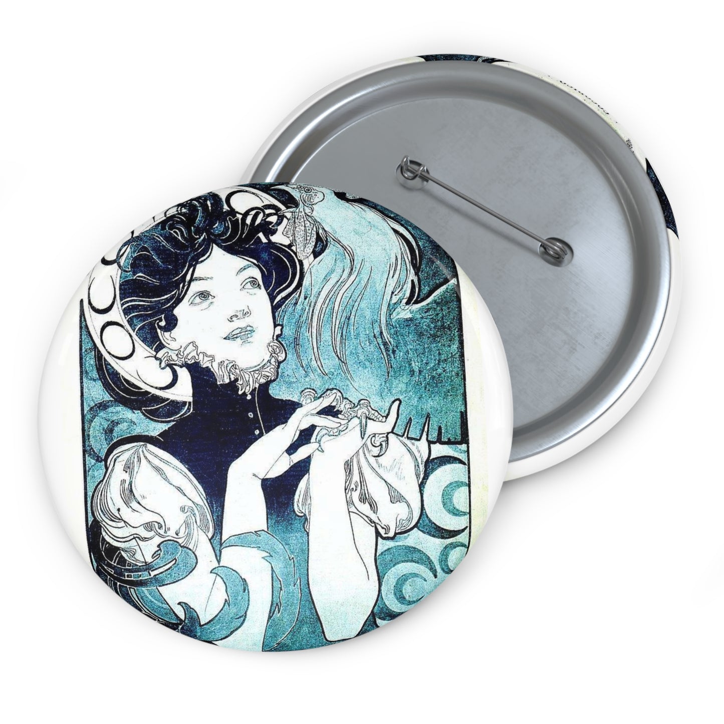 Cocorico 1 du 31 décembre 1898 - Alfons Mucha Pin Buttons with Crisp Design