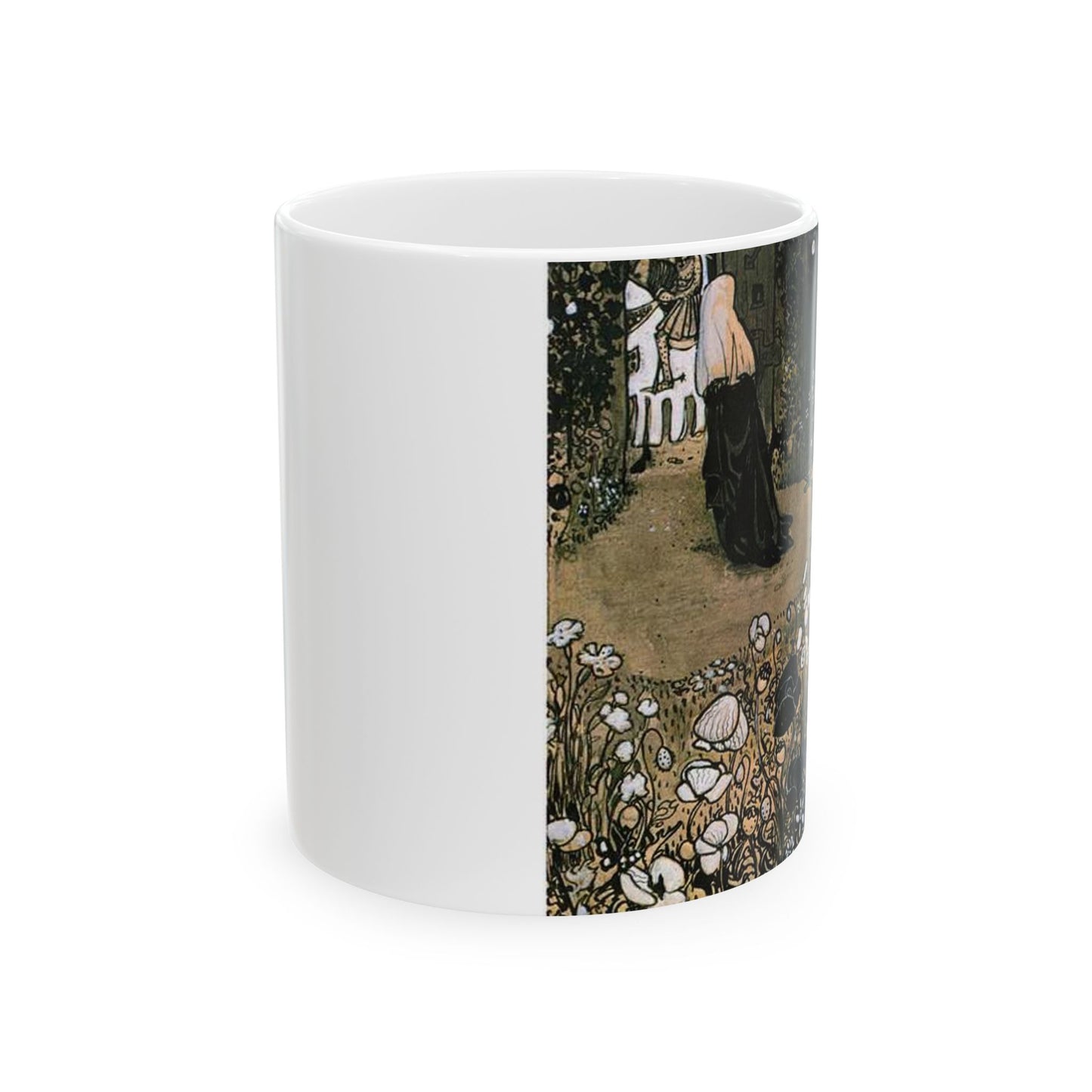 Jolantha 2 by John Bauer 1907 - Drawing. Public domain image. Beautiful Novelty Ceramic Coffee Mug 11oz