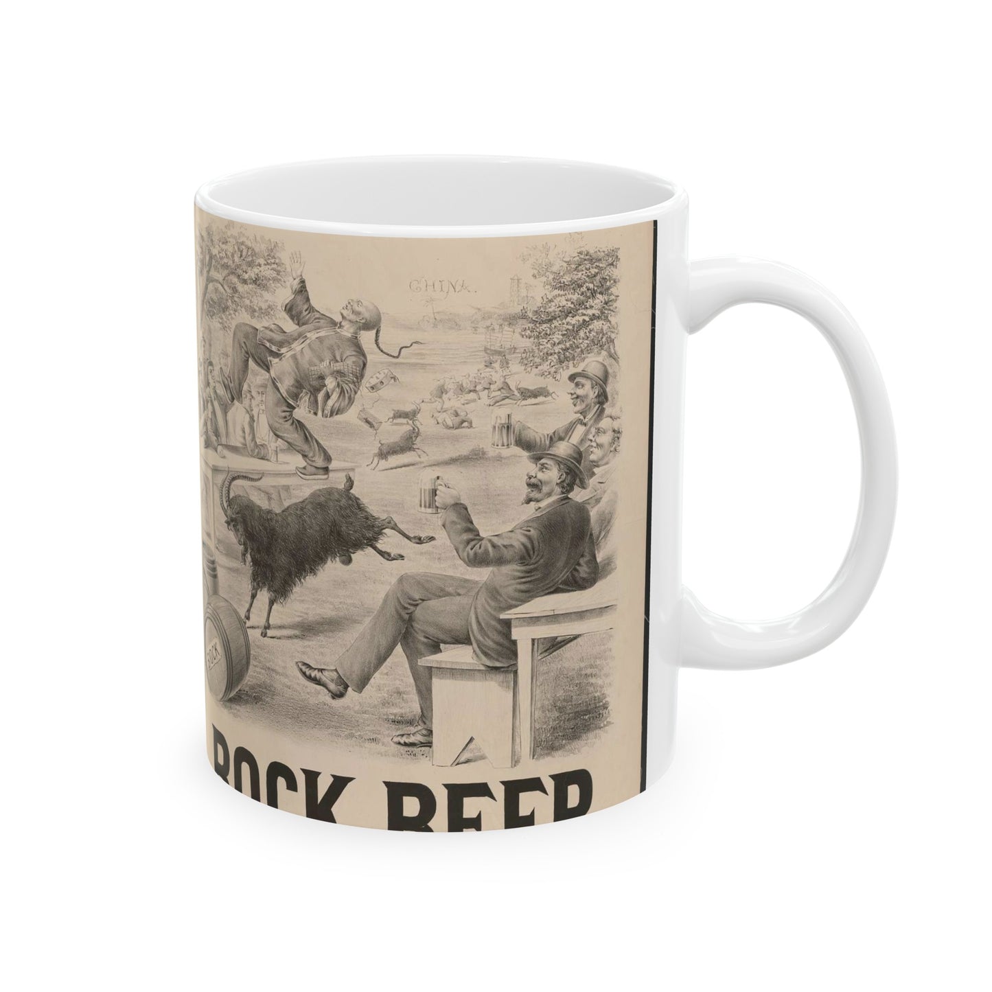 Bock beer - Print, Library of Congress collection Beautiful Novelty Ceramic Coffee Mug 11oz