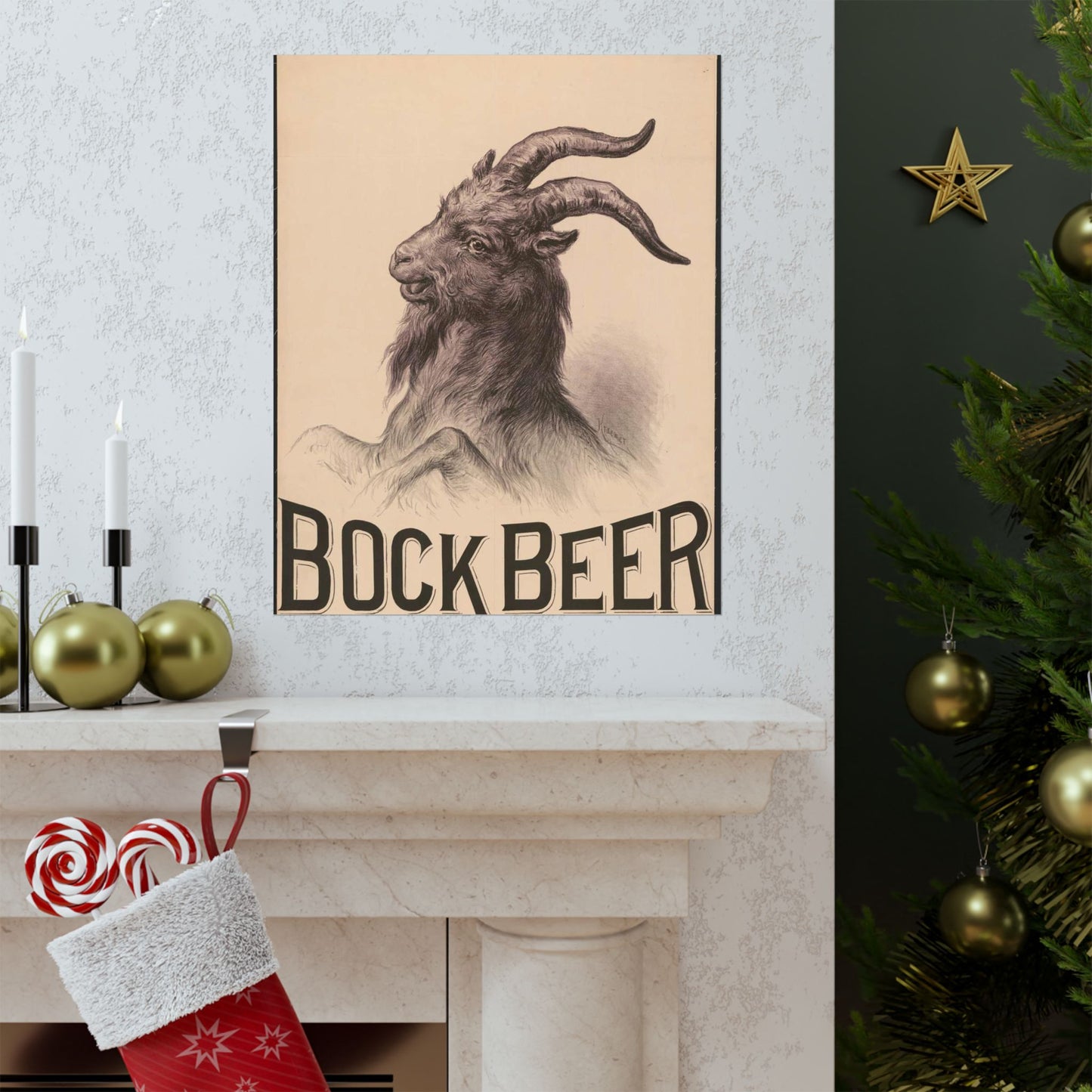 Bock Beer - Print, Library of Congress collection High Quality Matte Wall Art Poster for Home, Office, Classroom