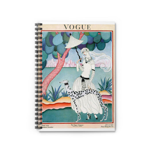 Cover of Vogue, Jan. 15, 1922 - Art nouveau public domain image Spiral Bound Ruled Notebook with Printed Cover