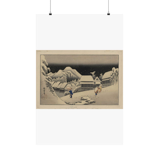 Utagawa Hiroshige - Kanbara, Ando Hiroshige - Ukiyo e print High Quality Matte Wall Art Poster for Home, Office, Classroom