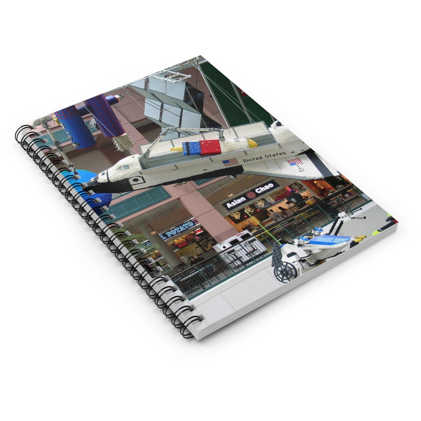 Grand Rounds Scenic Byway - Huge Lego Spaceship in the Mall of America Spiral Bound Ruled Notebook with Printed Cover