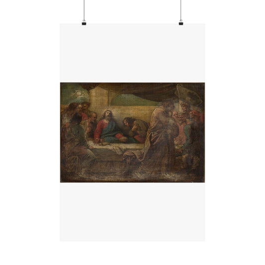 Second Sketch for The Last Supper by Benjamin West 1786 High Quality Matte Wall Art Poster for Home, Office, Classroom