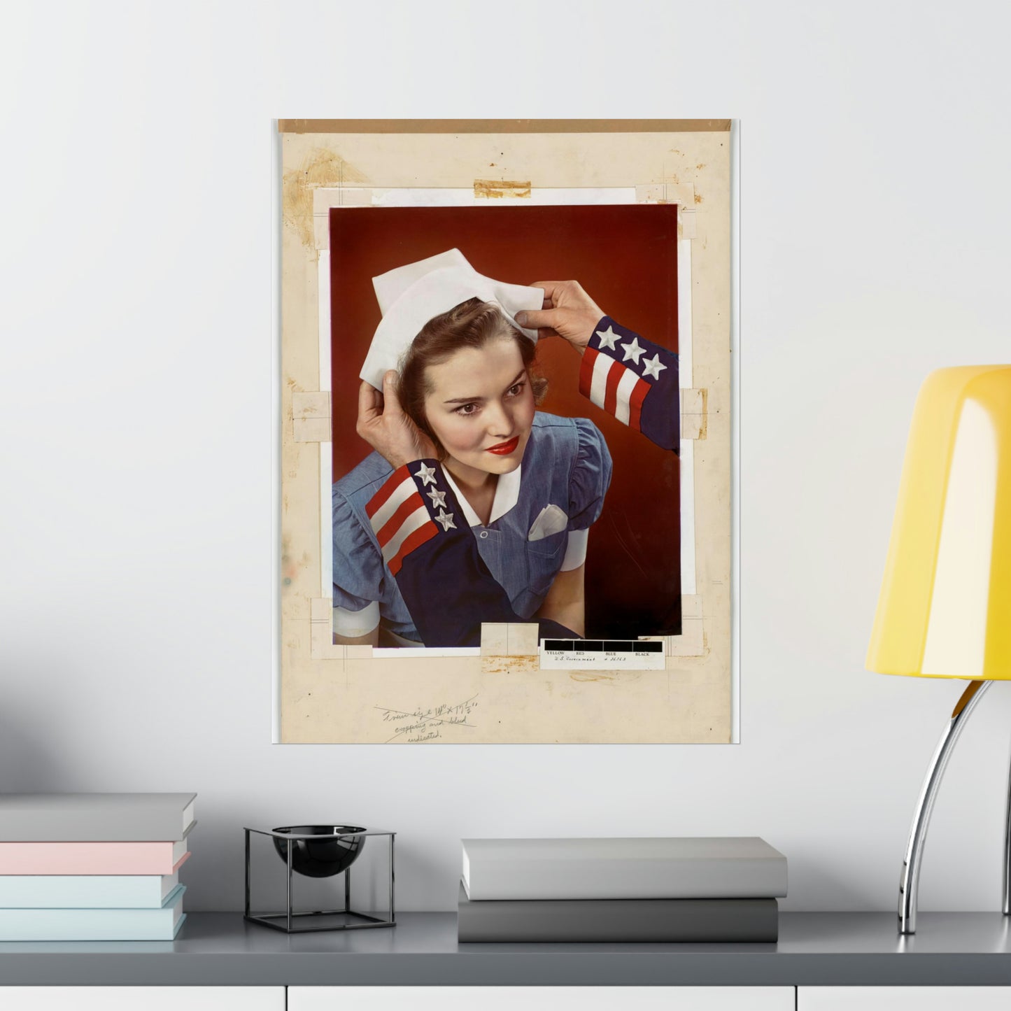 [Nurse having a nurse's cap place on her head] [Victor Keppler] High Quality Matte Wall Art Poster for Home, Office, Classroom