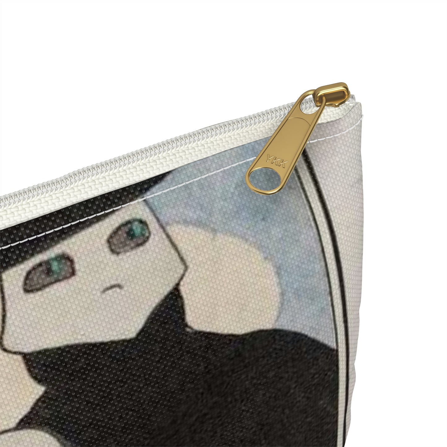 Fancy dress (Travestissement d'aprés Longhi - Robe de damas galonnée de blanc sur laquelle on jettera une baiite de taffetas noir et de dentelle) (CBL WEp 0847) Large Organizer Pouch with Black Zipper