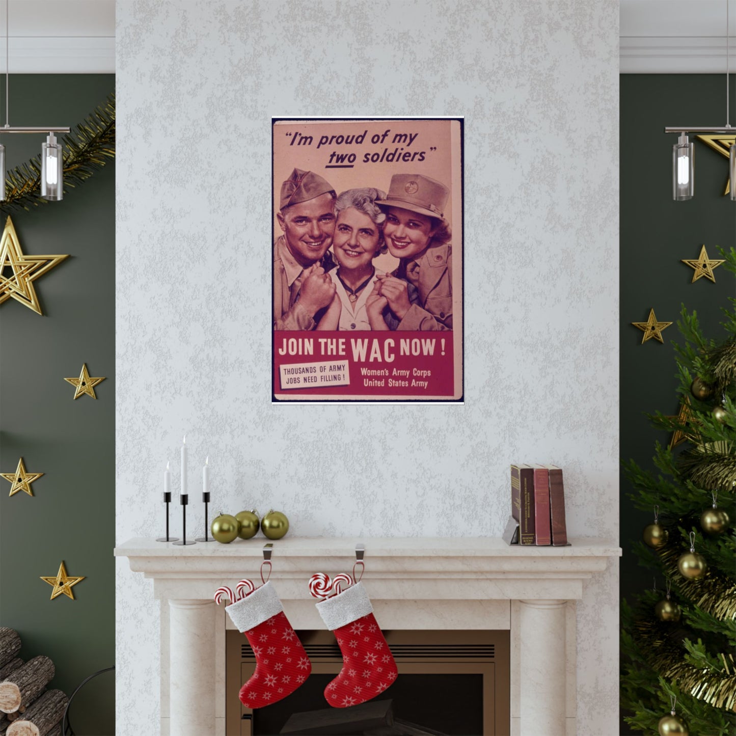 "I'm Proud of My Two Soldiers." Join the WAC Now^ - NARA - 514608 High Quality Matte Wall Art Poster for Home, Office, Classroom