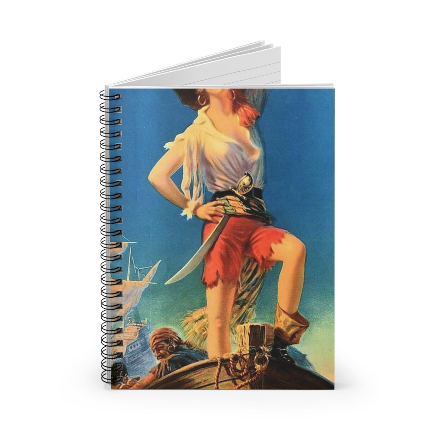 Bringing Home the Treasure, print of painting by Edward Mason Eggleston, 1929, cropped by publisher for narrow calendar Spiral Bound Ruled Notebook with Printed Cover