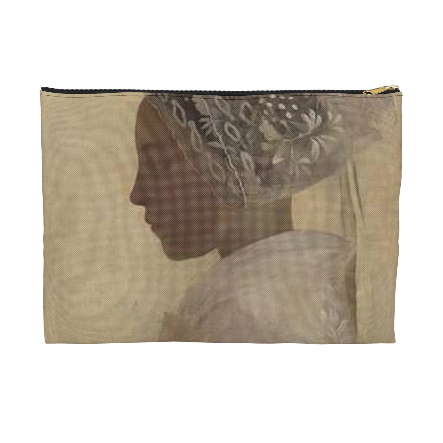 Gaston la touche a maiden in contemplation Large Organizer Pouch with Black Zipper