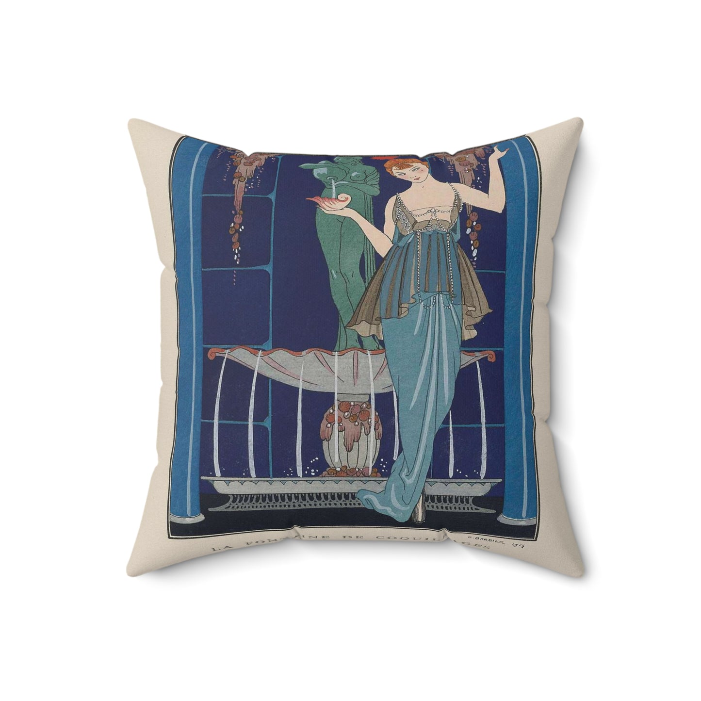 Gazette du Bon Ton. Art – Modes & Frivolités: Evening Attire Decorative Accent Square Pillow