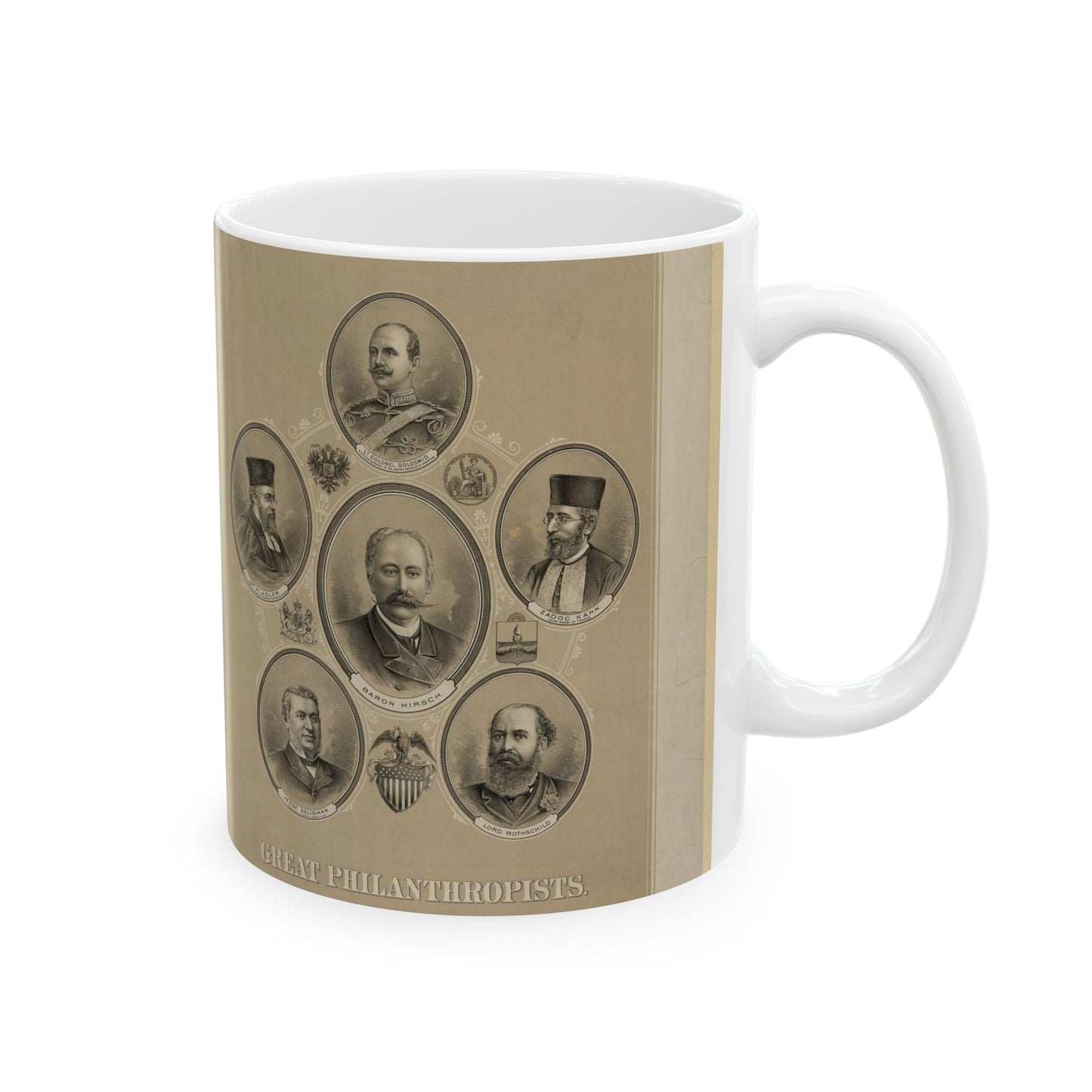 Great philanthropists - Print, Library of Congress collection Beautiful Novelty Ceramic Coffee Mug 11oz