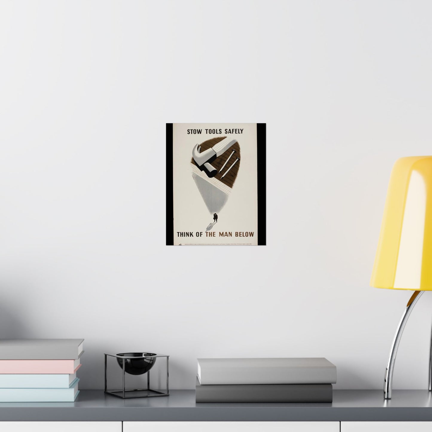 Stow Tools Safely Tom Eckersley High Quality Matte Wall Art Poster for Home, Office, Classroom